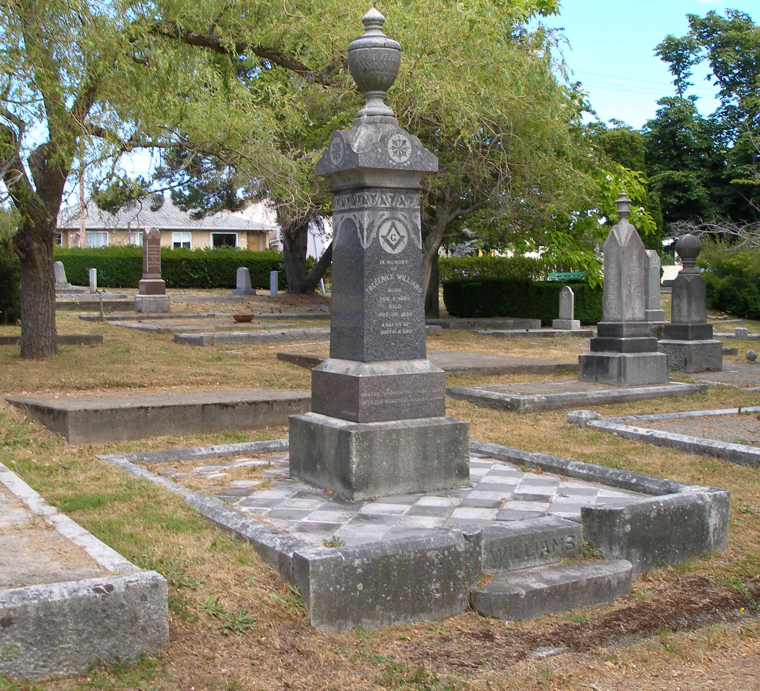 Frderick Williams tomb, Ross bay cemetery